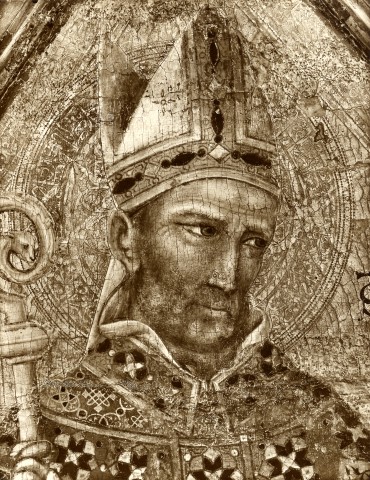 Anonimo — Lippo di Benivieni - sec. XIII/ XIV - Santo vescovo — particolare